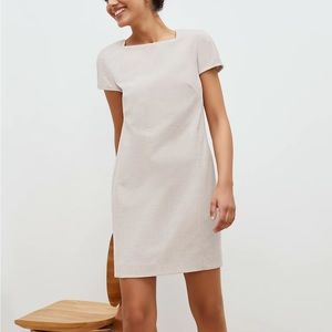 MM Lafleur Marie Square Neck Tweed Short Sleeve Dress